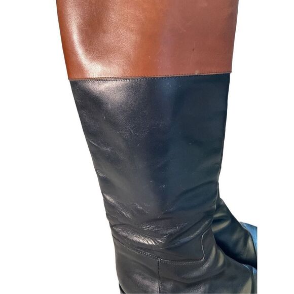 Chellis Dual Tone Leather Riding Boots - Picture 14 of 16